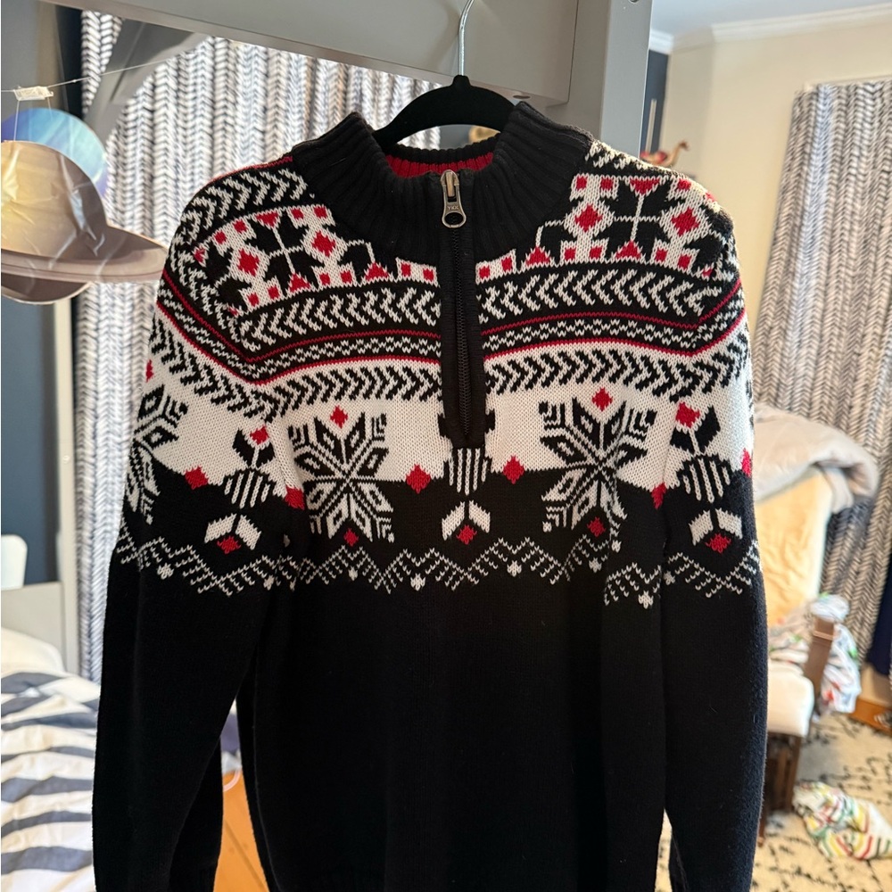 Hanna Andersson adorable quarter zip sweater